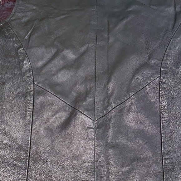 Vintage Leather High Waist Skirt and Tank with Sequins - 2 Piece Set - Size MD - Picture 11 of 16